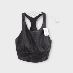 Lululemon Wunder Train Long Line Bra Foil Black Size 14 NWT
